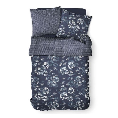 Parure De Lit Coton 2 Personnes Imprimé Floral Sunshine Bleu