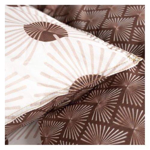 Parure De Lit Coton 2 Personnes Imprimé Graphique Sunshine Blanc