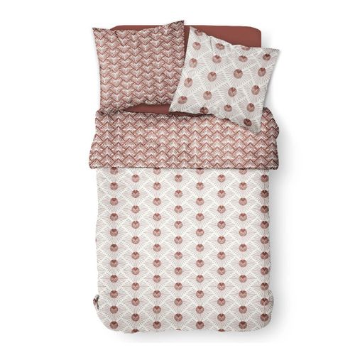 Parure De Lit Coton 2 Personnes Imprimé Graphique Sunshine Blanc