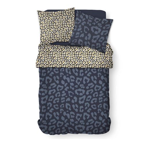 Parure De Lit Coton 2 Personnes Imprimé Animalier Sunshine Bleu