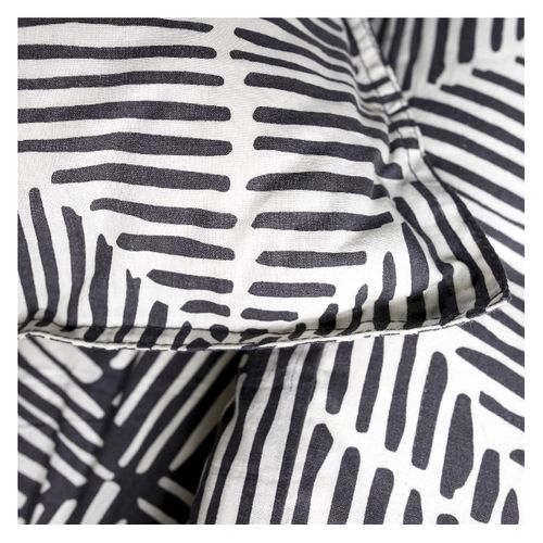 Parure De Lit Coton 2 Personnes Imprimé Graphique Sunshine Blanc