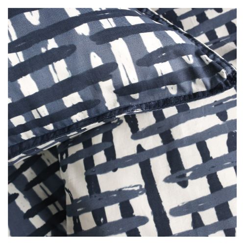 Parure De Lit Coton 2 Personnes Imprimé Rayures Sunshine Blanc