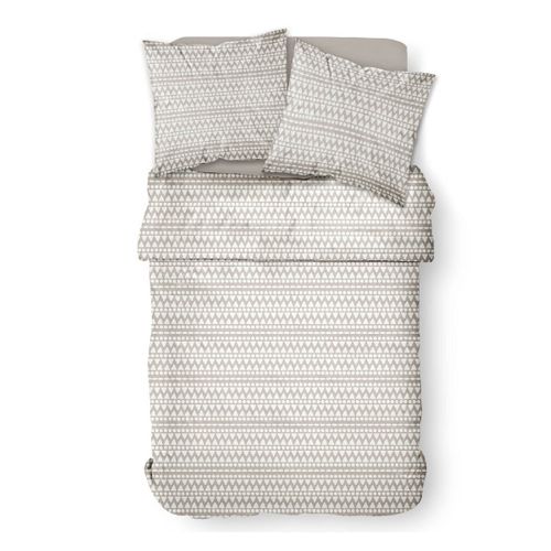 Parure De Lit Coton 2 Personnes Imprimé Ethnique Sunshine Gris