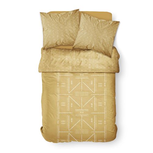 Parure De Lit 2 Personnes Imprimé Hawaï Coton Sunshine Georg Blanc