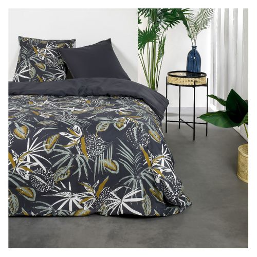 Parure De Lit 2 Personnes Imprimé Floral Coton Sunshine Will Bleu