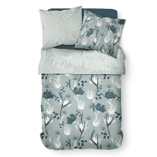 Parure De Lit 2 Personnes Imprimé Floral Coton Sunshine Ila Vert