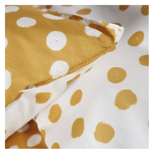Parure De Lit 2 Personnes Imprimé à Pois Coton Sunshine Cali Jaune