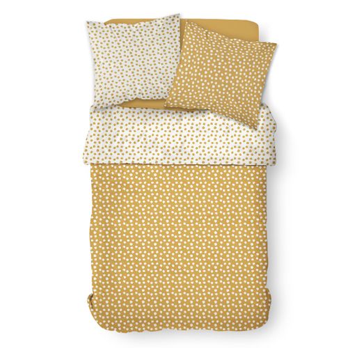 Parure De Lit 2 Personnes Imprimé à Pois Coton Sunshine Cali Jaune