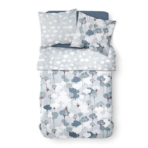 Parure De Lit 2 Personnes Imprimé Floral Coton Sunshine Eddi Blanc