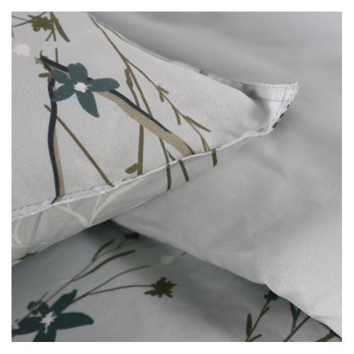Parure De Lit 2 Personnes Imprimé Floral Coton Sunshine Sasha Vert