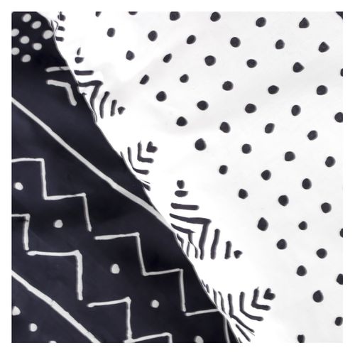 Parure De Lit Mawira 2.05 Imprimé Bleu Ethnique 240x220 Cm