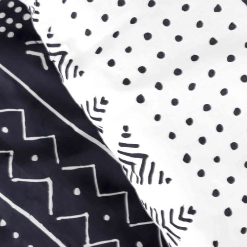 Parure De Lit Mawira 2.05 Imprimé Bleu Ethnique 240x220 Cm