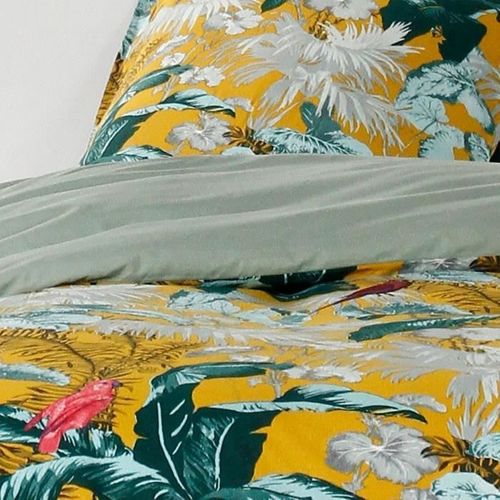 Parure De Lit - Sunshine - Jaune - 100% Coton - 260x240 Cm
