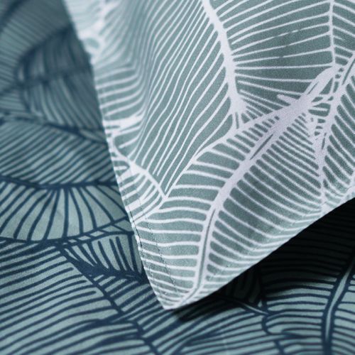 Parure De Lit 2 Personnes Imprimé Floral Coton Kali Catalina Bleu