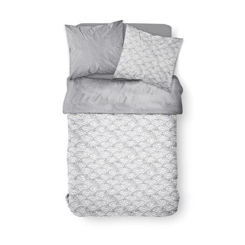 Parure De Lit Imprimé à Carreaux Coton Sunshine Neta Blanc