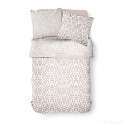 Parure De Lit Coton 2 Personnes Imprimé Floral Sunshine Lison Beige