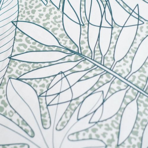 Parure De Lit 2 Personnes Imprimé Coton Sunshine Laura Blanc