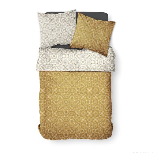 Parure De Lit 2 Personnes Imprimé Coton Sunshine Solene Bronze