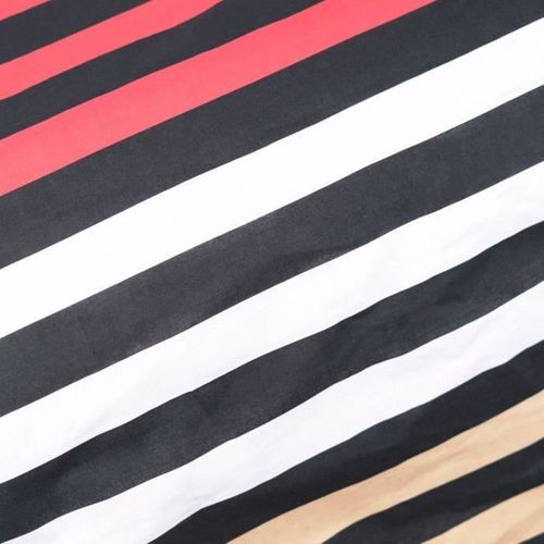 Parure De Lit - Sunshine - 240x260 Cm - 2 Personnes - Coton Imprimé Rayé