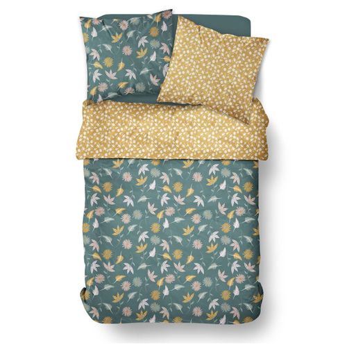 Parure De Lit - Sunshine - Jaune - 100% Coton - 57 Fils - 2 Personnes - 260x240 Cm