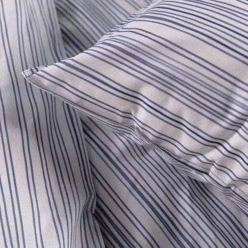 Parure De Lit Imprimé Rayures Coton Sunshine Aurore Blanc