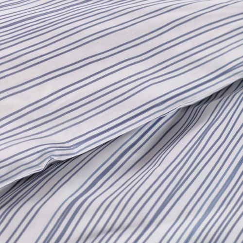 Parure De Lit Imprimé Rayures Coton Sunshine Aurore Blanc