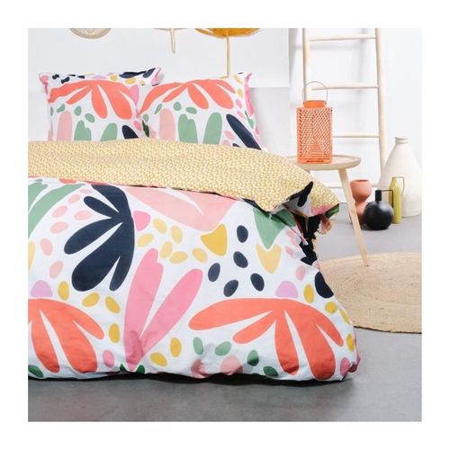 Parure De Lit   Sunshine  240x220 Cm  2 Personnes  Coton Imprimé Graphique