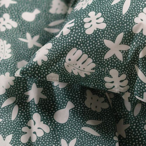Parure De Lit Imprimé Floral Coton Sunshine Agathe Vert