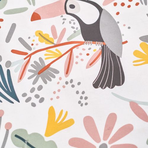 Parure De Lit Imprimé Animalier Coton Happy Blanc