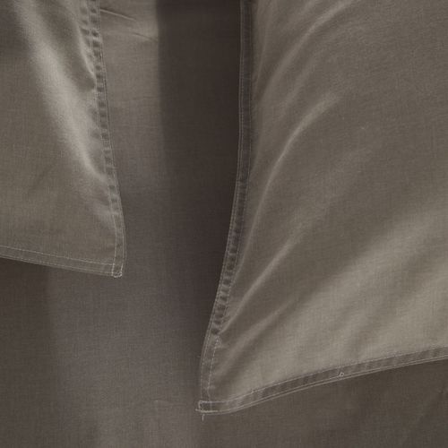 Parure De Lit Coton Uni Charme Beige