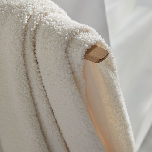 Plaid Bouclette Uni Retro Mood Ecru