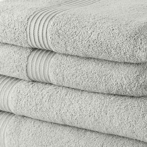 Lot De 5 Draps De Bain 70x130 Cm 100% Coton - Craie