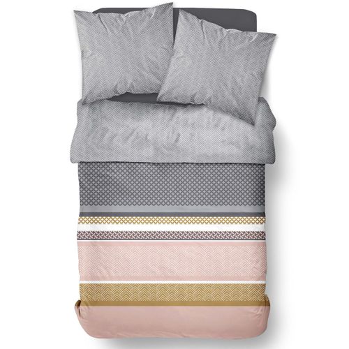 Parure De Lit 2 Personnes - Sunshine 15.9 - 220 X 240 Cm - 100% Coton Imprimé