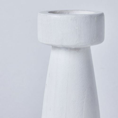 Bougeoir Conique French Port Blanc