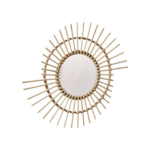 Miroir Rond Coquillage Beach House Beige