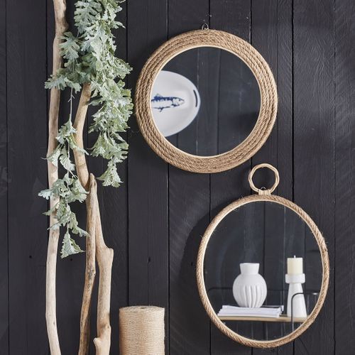 Miroir Rond En Corde French Port