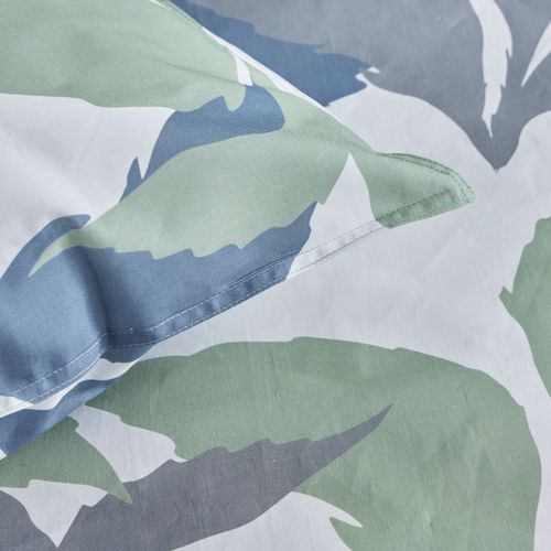 Parure De Lit Imprimé Floral Coton Sunshine Gaston Blanc