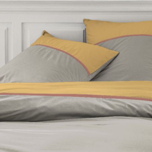 Parure De Lit 2 Personnes Coton Prestige Jaune
