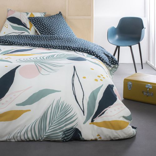 Parure De Lit Avec Zip Et Imprimé Floral Sunshine Victorine Blanc