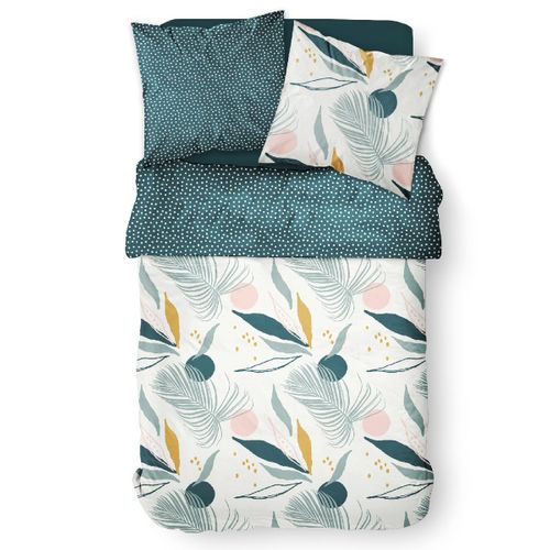 Parure De Lit Avec Zip Et Imprimé Floral Sunshine Victorine Blanc