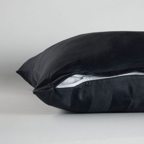 Parure De Lit  Unie Satin De Coton Prestige Gris Anthracite