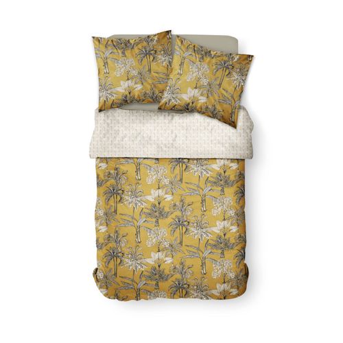 Parure De Lit Imprimé Jungle Coton Sunshine Louisa Jaune