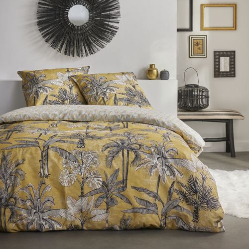 Parure De Lit Imprimé Jungle Coton Sunshine Louisa Jaune