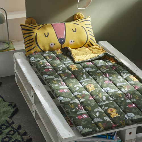 Sac De Couchage Enfant Imprimé Coton Le Roi De La Jungle Vert