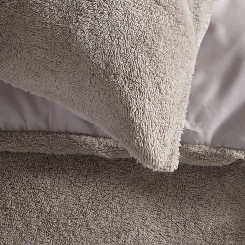 Parure De Lit Polaire Teddy Bien Au Chaud Beige