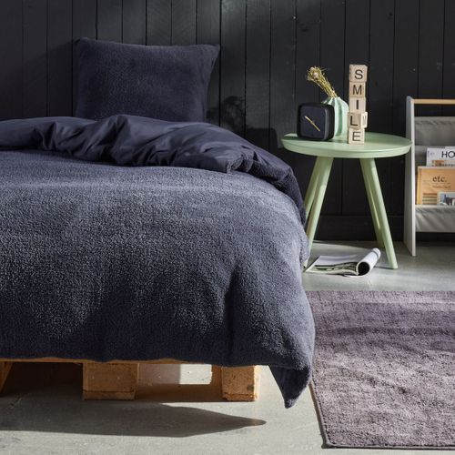 Parure De Lit Polaire Teddy Bien Au Chaud Gris Anthracite