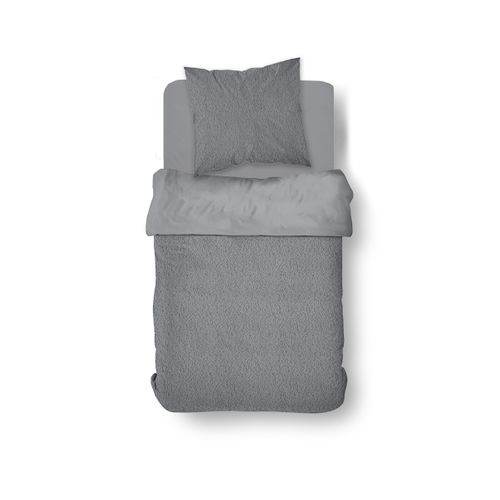 Parure De Lit Polaire Teddy Bien Au Chaud Gris