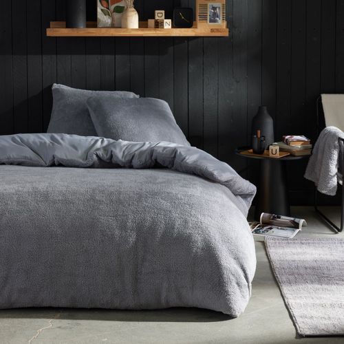 Parure De Lit Polaire Teddy Bien Au Chaud Gris