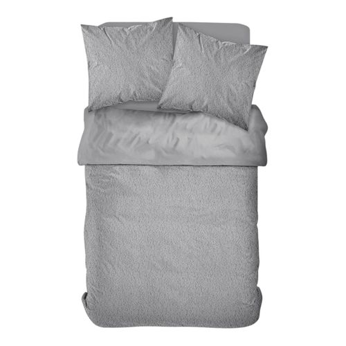 Parure De Lit Polaire Teddy Bien Au Chaud Gris