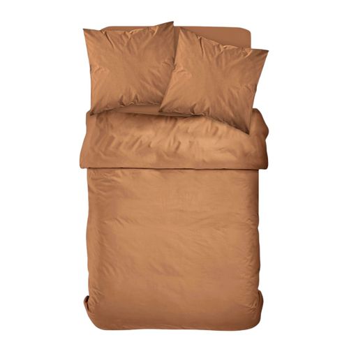 Parure De Lit Effet Lavé Matcha Marron